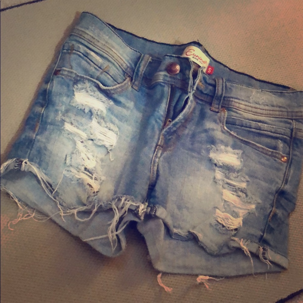 Ripped Jean Shorts